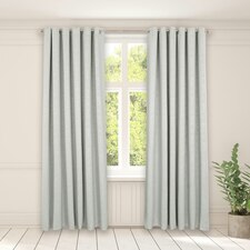 OHS Geo Print Thermal Blackout Eyelet Curtains, 46x54" - Silver