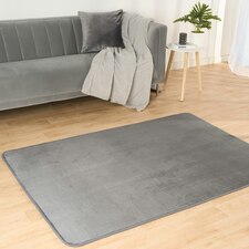 OHS Micro Plush Filled Anti-Slip Carpet Mat Floor Rug, 160x230cm - Charcoal