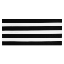 OHS Stripe Microfibre Absorbent Holiday Beach Bath Towel, 71x152cm - Black/White