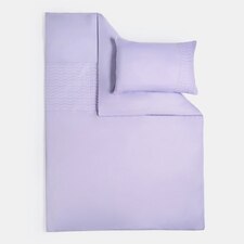 OHS Kids Filled Heart Pinsonic Panel Duvet Quilt Cover Bedding Set, Single - Lilac