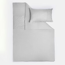 OHS Kids Filled Star Pinsonic Panel Duvet Quilt Cover Bedding Set, Single - Grey