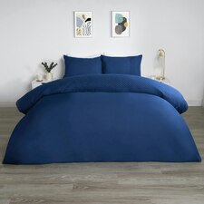 OHS Filled Grid Pinsonic Panel Duvet Quilt Cover Bedding Set, 135x200cm