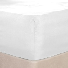 Brentfords Soft Microfibre Plain 30cm Deep Fitted Bed Sheet, King - White