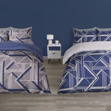 OHS Abstract Print Reversible Microfibre Duvet Cover Twin Pack Bedding Set, 135x200cm