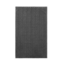 OHS Jacquard Chevron Geo Textured 100% Cotton 500GSM Absorbent Bath Towel, 70x115cm - Charcoal