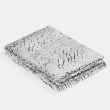 OHS Two Tone Faux Fur Plush Blanket Throw, 125x150cm - Grey