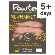 Powters 6 Newmarket Sausages 400G (L)