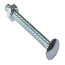 Forgefix Carriage Bolt & Nut Zp M6 X 50Mm Bag 10