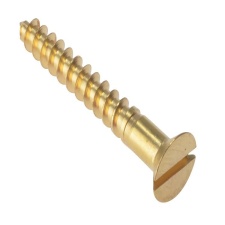 Forgefix Wood Screw Slotted Csk Solid Brass 2In X 8 Box 200