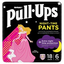 Huggies Pull Ups Training Nappy Pants Girls Night 2-4Yr Size6 x18