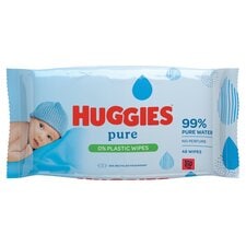 Huggies Pure 0% Plastic Baby Wipes 48 Wipes