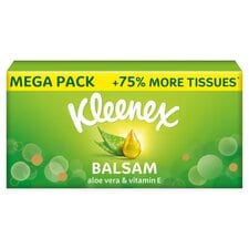 Kleenex Balsam Tissues MEGA Box 75% more tissues 112 Sheets