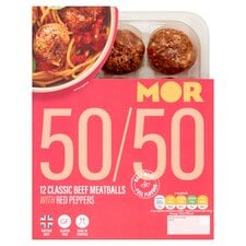 Mor 12 Classic Beef Meatballs With Red Pepper 336G