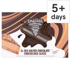 English Cheesecake Company 2 Salted Chocolate Cheesecake Slices 214g