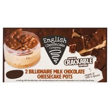 English Cheesecake Company Billionaire Milk Chocolate Cheesecake 2x90g