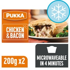 Pukka Microwave Chicken & Bacon Pie 2 Pack