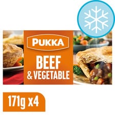 Pukka Beef & Vegetable Puff Pastry Pies 4 Pack