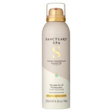 Sanctuary Spa Mousse-to-Oil Moisturiser Golden Sandalwood Scent 200ml