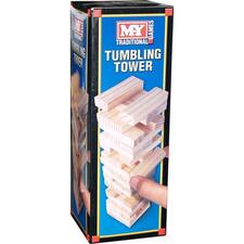 M.Y. Traditional Games Mini Tumbling Tower 48 Wooden Pieces