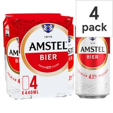 Amstel Lager Beer Can 4x440ml