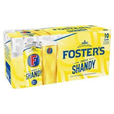 Fosters Proper Shandy Lager Beer 10x440ml