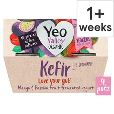 Yeo Valley Organic Kefir Passion Fruit & Mango 4X100g