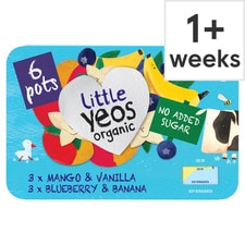 Yeo Valley No Added Sugar Kids Yogurts Selection 6X42g