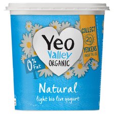 Yeo Valley Organic 0% Fat Natural Yogurt 950G