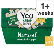 Yeo Valley Organic Natural Yogurt 4X110g