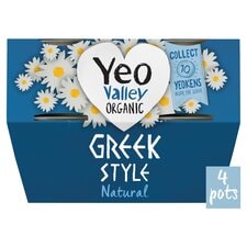 Yeo Valley Organic Greek Style Natural Yogurt 4X110g