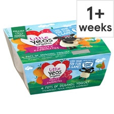 Little Yeos Organic Fruity Favourites Kids Yogurt 4x85g