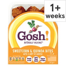 Gosh Sweetcorn & Quinoa Bites & Harissa 247G