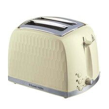 Russell Hobbs HoneyComb 2 Slot Toaster - Cream