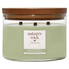 Natures Wick Large Candle Sage & White Pepper