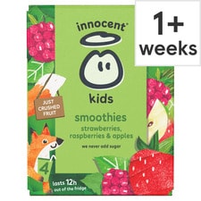 innocent Kids Smoothies Strawberries, Raspberries & Apples 4 x 150ml