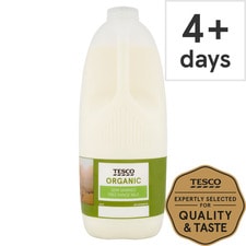 Tesco Organic British Whole Milk 2.272L/4 Pints - HelloSupermarket