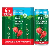 Touch of Strawberry Sparkling Sugar Free Flavoured Water Multipack 4x330ml