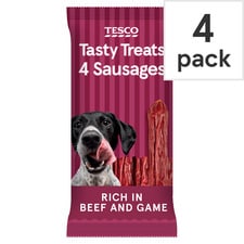 Tesco Sausages Beef & Game Dog Treats 4 Sausages 70G