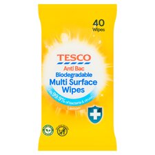 Tesco Citrus Antibacterial Wipes 40 Wipes