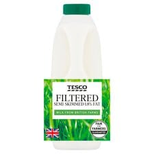 Tesco Filtered Semi Skimmed Milk 1 Litre