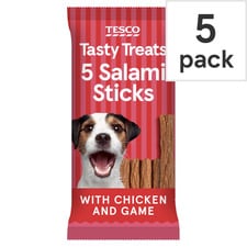 Tesco Salami Dog Treats 5 X11g