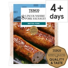 Tesco British Lincolnshire Sausages 8 Pack 454G