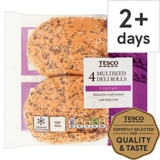 Tesco Multiseed Deli Rolls 4 Pack