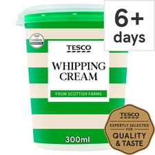 Tesco British Whipping Cream 300Ml