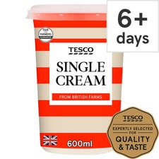 Tesco British Single Cream 600Ml