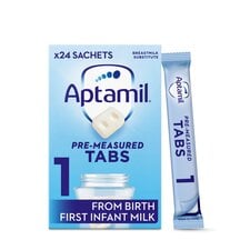 Aptamil 1 First Infant Baby Milk Formula Tabs from Birth 120 Tabs 552g