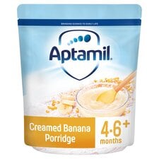 Aptamil Creamed Banana Porridge Baby Cereal 4-6+ Months 125g