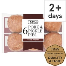 Tesco 6 Mini Pork & Pickle Pork Pies 300G