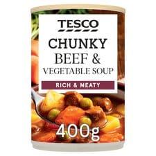 Tesco Chunky Beef & Vegetable Soup 400G