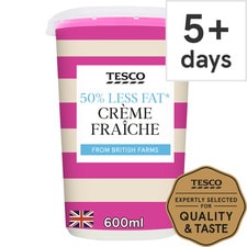 Tesco 50% Less Fat Creme Fraiche 600Ml